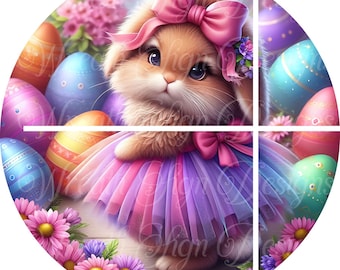 Easter Bunny Metal Wreath Sign: Springtime Attachment