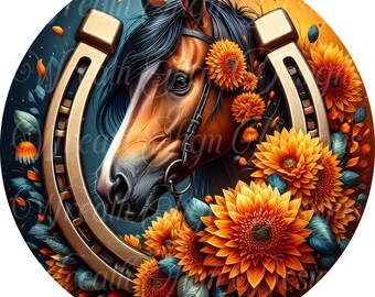 Native American Horse Metal Tin Sign - Colorful Southwestern Indian Horse Wreath Decor, 12x12 Inch, Rustproof - View #10