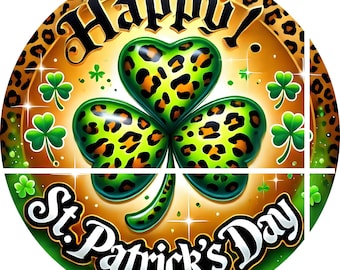 St. Patrick's Day Wreath Sign: Shamrock Welcome Plaque