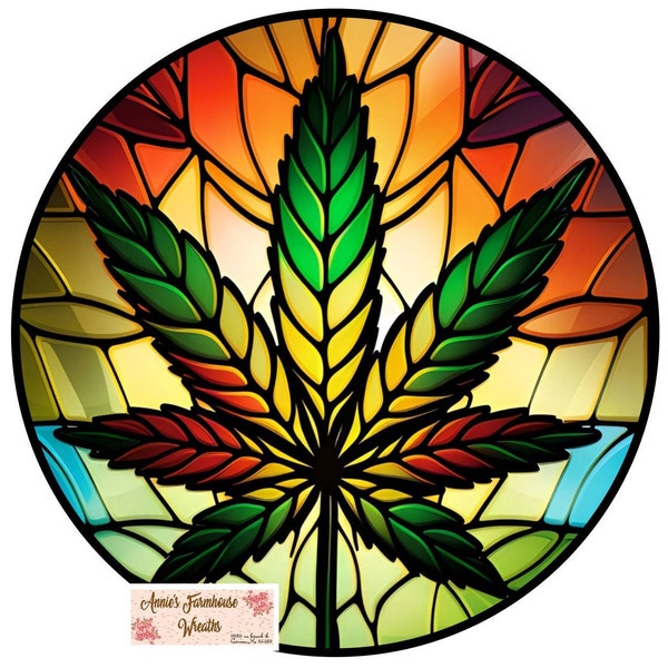 Pot leaf, Mary J, cannabis sign, marijuana, 420,  metal wreath sign, Round sign,  attachment Wreath center, tiered tray sign