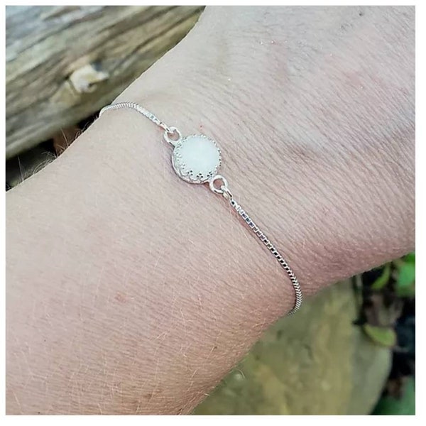 Gallery Style 8mm Keepsake Stone Adjustable Bracelet 'add on' Project to the Breastmilk Preservation Kit Solid Silver Mold Included!