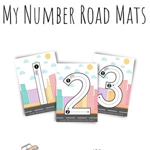 Number Road Mats - Zahlenschreibübung im Vorschulalter