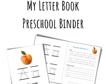 Preschool Learning Binder- Letters - Homeschool - Alphabet