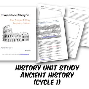 Ancient History & Beginning Cultures - History Lesson Plans - 24 Weeks (INSTANT DOWNLOAD)