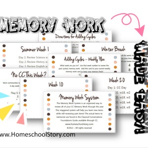 CC Foundations Memory Work System Cards - (INSTANT DOWNLOAD)