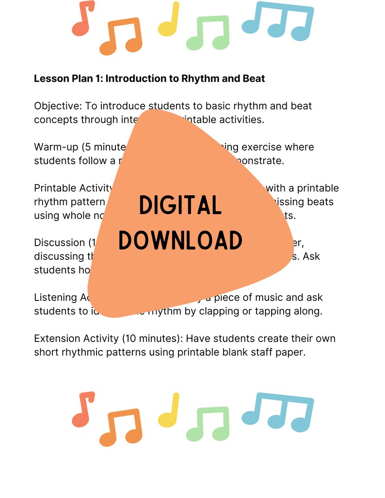Printable Music Lessons for Homeschool Easy-to-use Curriculum - Etsy