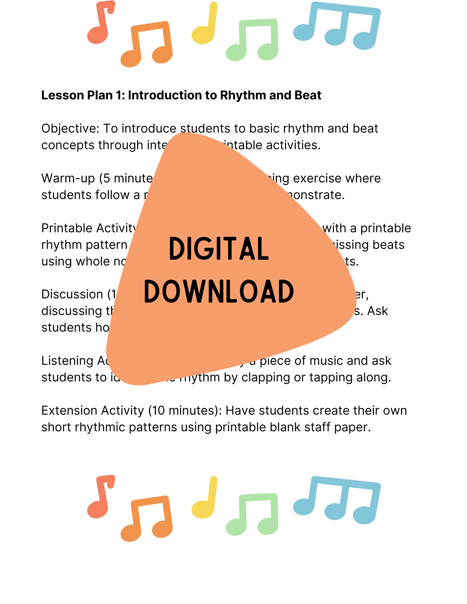 Printable Music Lessons for Homeschool Easy-to-use Curriculum - Etsy