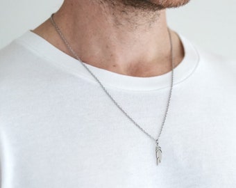 Men's feather necklace deals