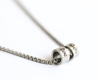 Personalisiertes Geschenk, Name Halskette für Männer, Initial Halskette für Männer, Edelstahl Kette, Silber Halskette, Benutzerdefinierte Herren Schmuck, Geschenk für Papa