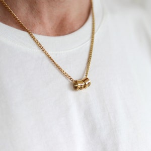 Personalized gift, Name Necklace For Men, Men&#39;s Initial Necklace, Stainless Steel Chain, Gold Necklace, Custom Mens Jewelry, Gift For Dad