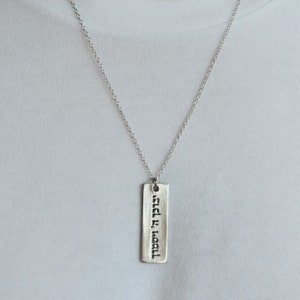 Hebrew necklace for men Jewish gift for him faith men&#39;s necklace silver plated pendant God bless you and keep you stainless steel chain