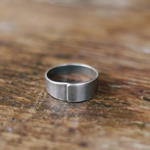 Ring for men silver blank ring men's band ring boyfriend gift for him adjustable ring wrapped ring minimalist mens jewelry stacking ring