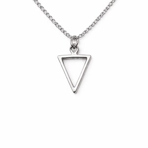 Triangle necklace for men, custom size, men's necklace with a silver triangle pendant, silver chain, gift for him husband, geometric jewelry