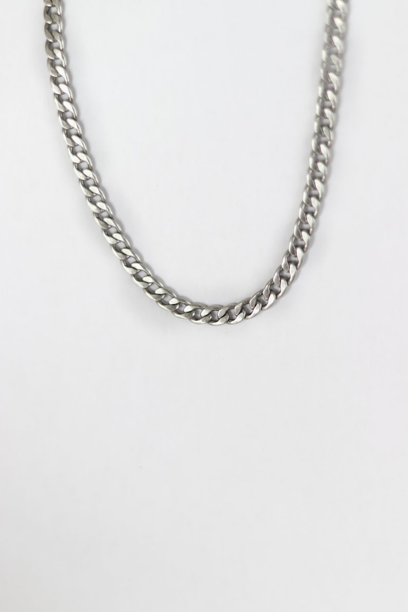 Silver links chain necklace for men men's necklace cable Etsy