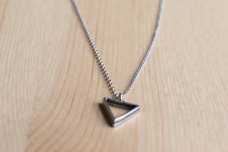 Triangle necklace for men