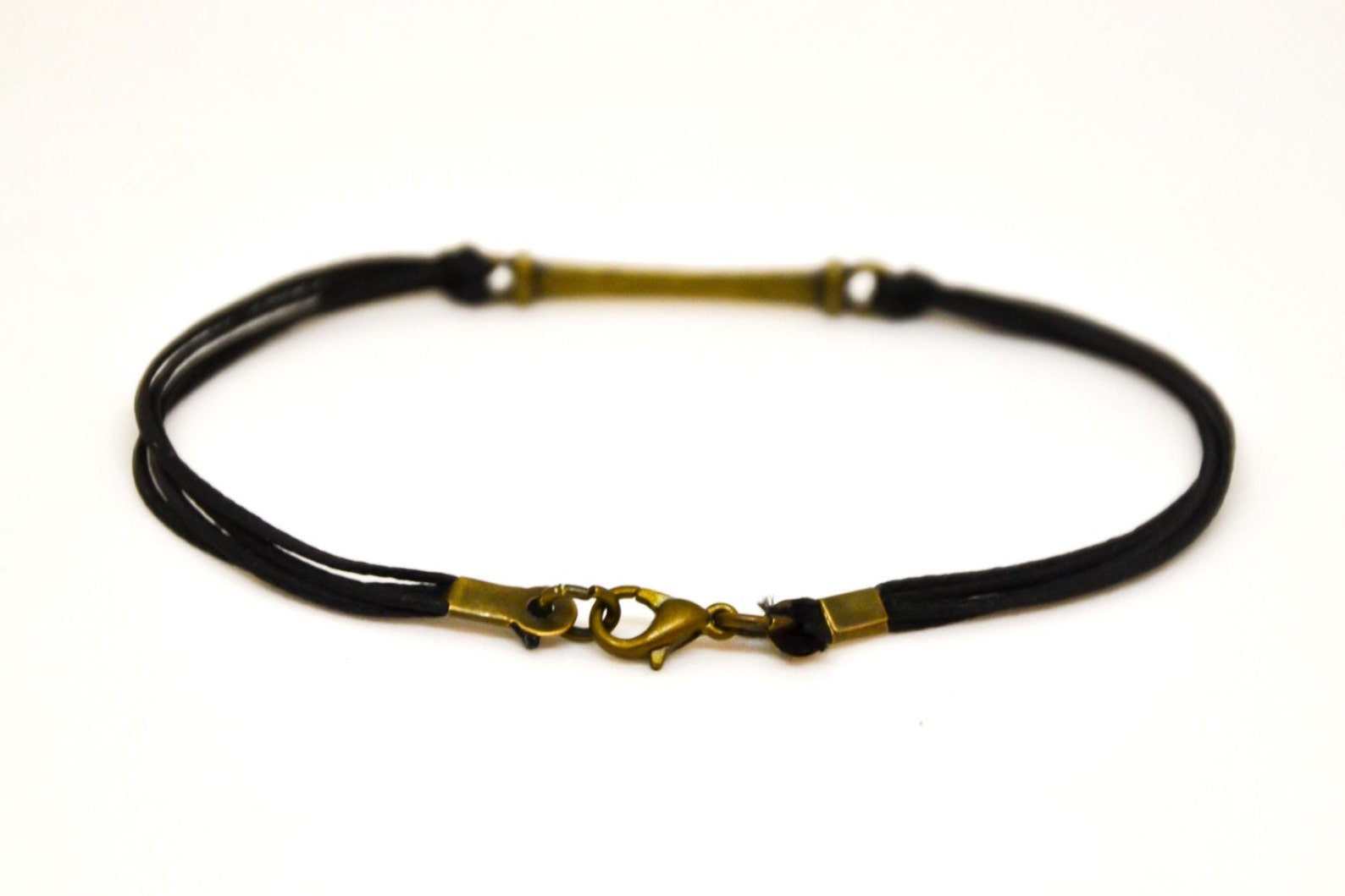 Men's Bracelet Black Cord Bracelet for Men With Long Etsy