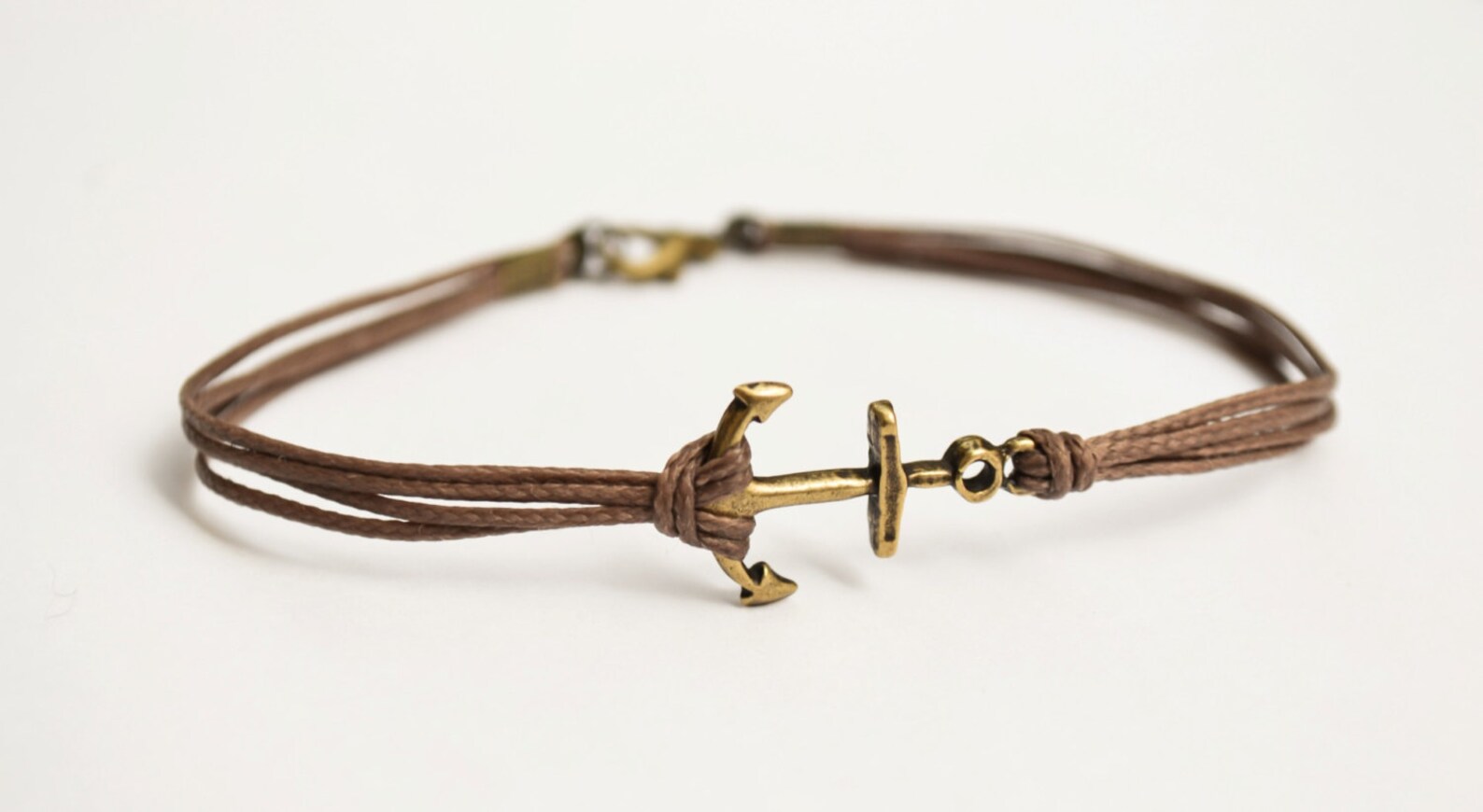 Anchor Cord Bracelet for Men Men's Bracelet Bronze Etsy