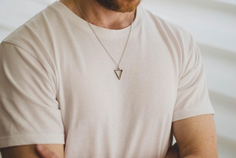 Triangle necklace for men