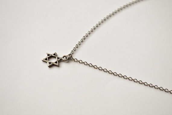 Mens necklace Retro Star Of David Sacred Geometry Necklace Hanukkah Jewish Magen David Pendant Handmade Solomon Seal Necklace Badges