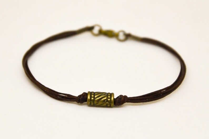 Brown Cord Bracelet for Men Anniversary Gift Men's Etsy