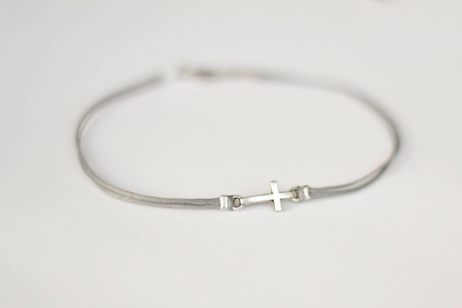 Cross anklet for men men's anklet with silver cross Etsy