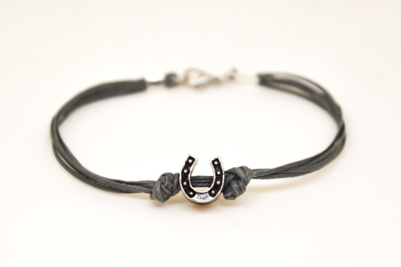 Horseshoe Bracelet Men's Bracelet Silver Hoof Charm Etsy