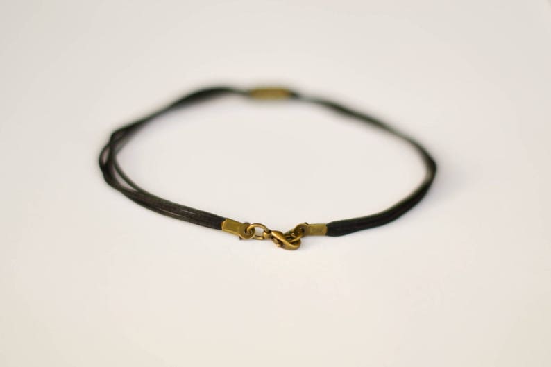 Anklet for Men Men's Anklet Bronze Tube Bead Black Etsy