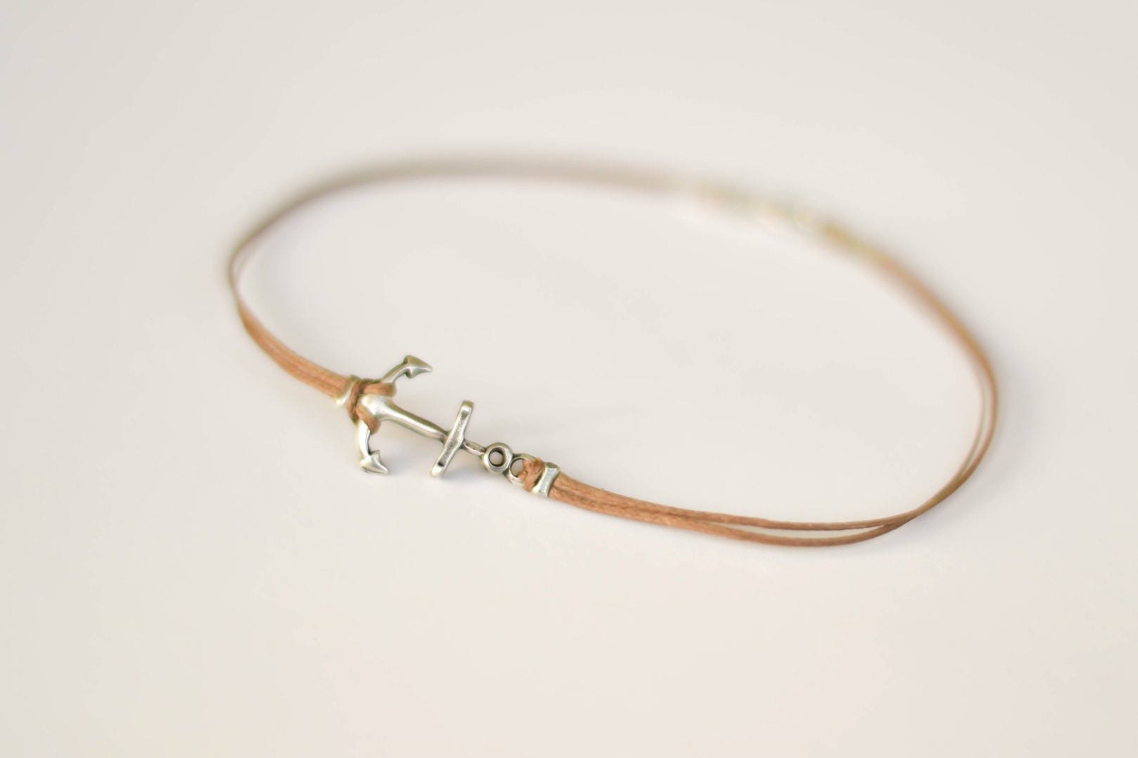 Anchor anklet for men men's anklet with a silver anchor Etsy