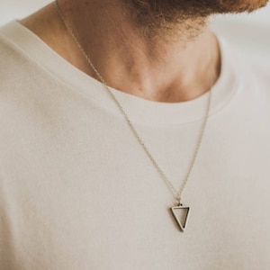 Triangle necklace for men
