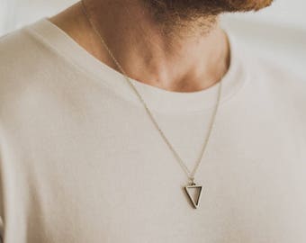 Triangle Necklace for Men Groomsmen 