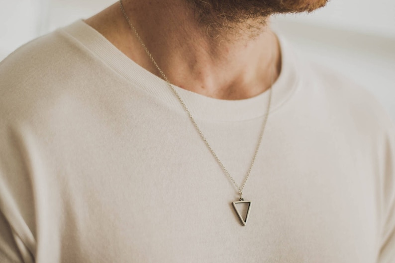 Triangle necklace for men