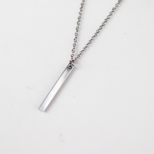 Flat Bar Necklace Etsy