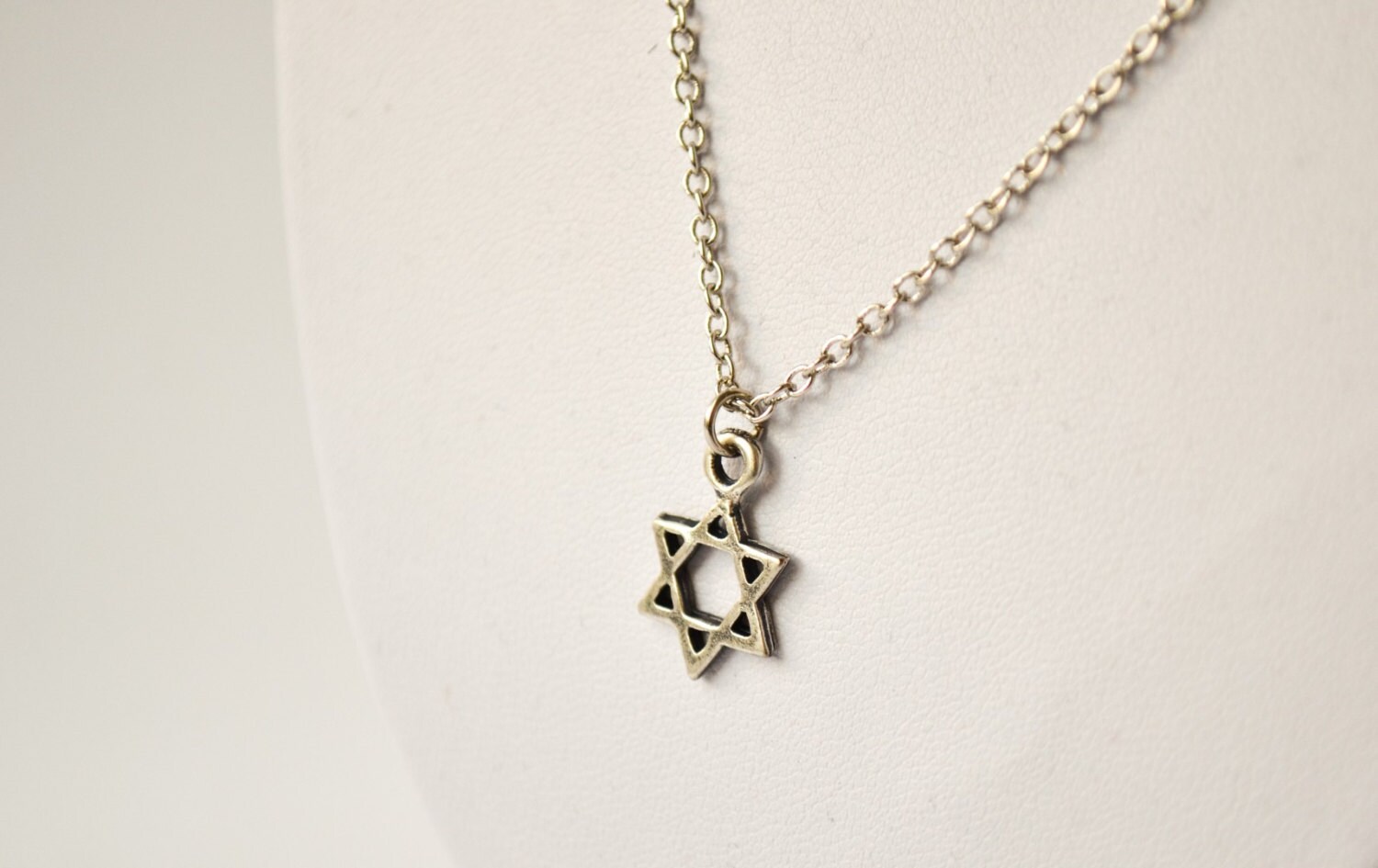 CEKAMA Sterling Silver Star of David Necklace - Jewish Star
