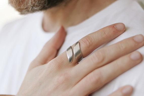 Ring for Men Silver Wrapped Ring Men s Ring Boyfriend Gift for