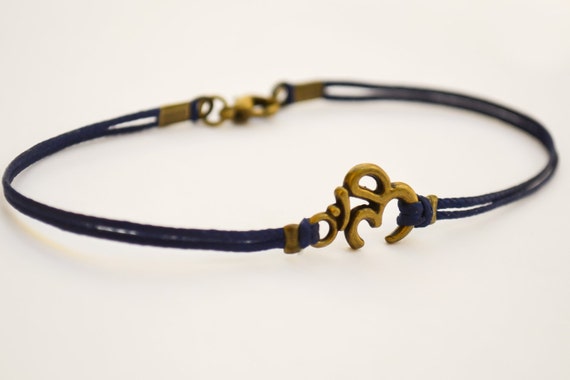 OM Bracelet for Men, Men's Bracelet With Bronze Tone Brass Om Charm, Blue  Cord, Hindu Symbol, Ohm, Gift for Him, Yoga Bracelet, Buddhist -  Canada