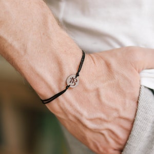 Om-armband voor mannen zilveren Hindoe symbool bedel herenarmband Om voor mannen waterdicht verjaardagscadeau voor hem yoga mantra heren boeddhistische sieraden