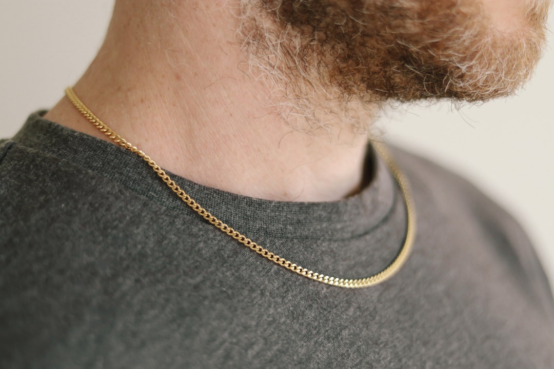 Mens link gold chain deals