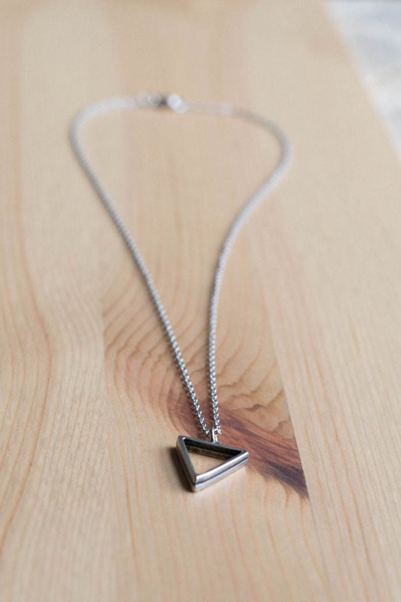 Triangle necklace for men
