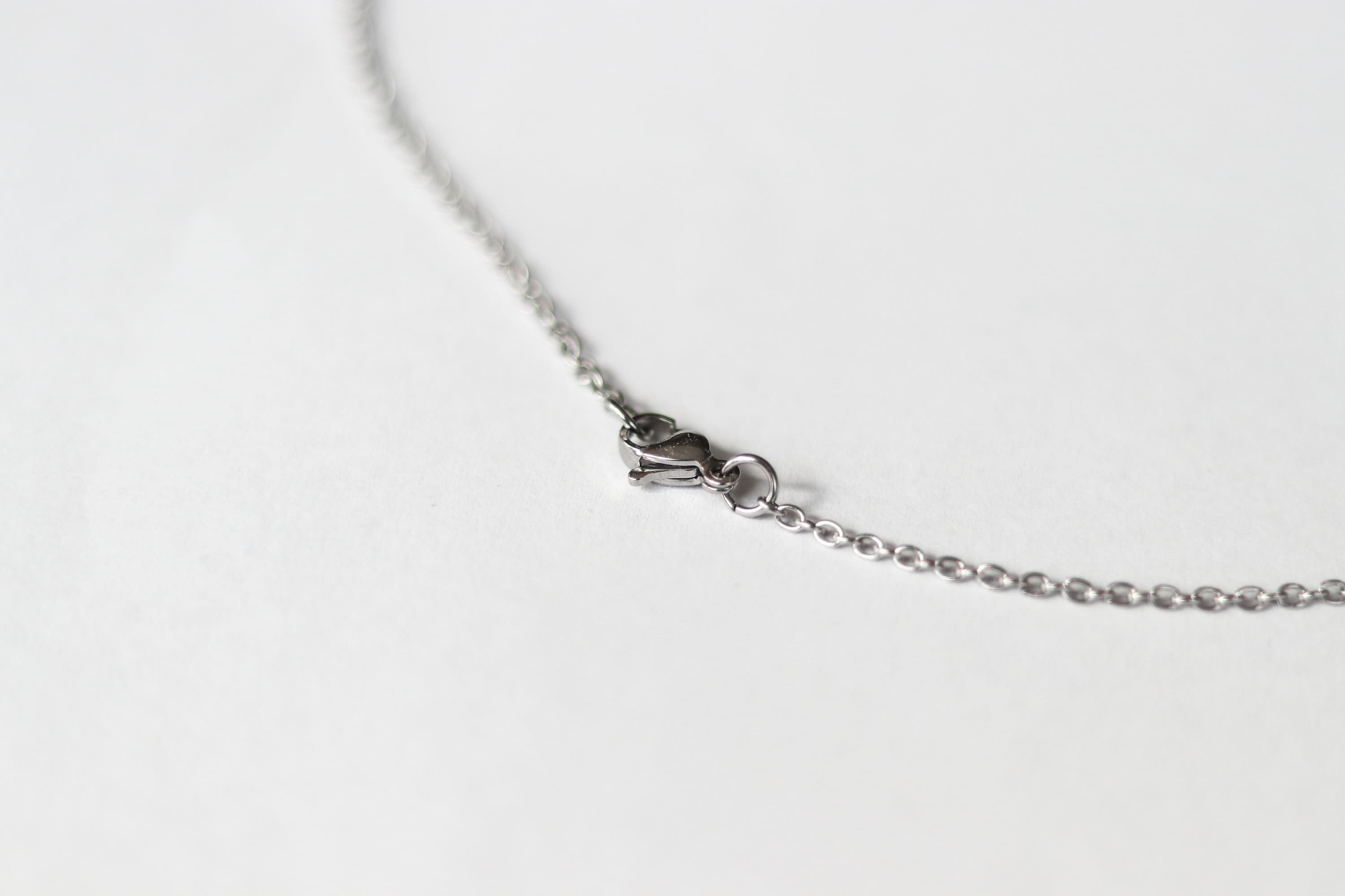 Triangle Necklace for Men, Men's Necklace With a Silver Triangle Bead ...