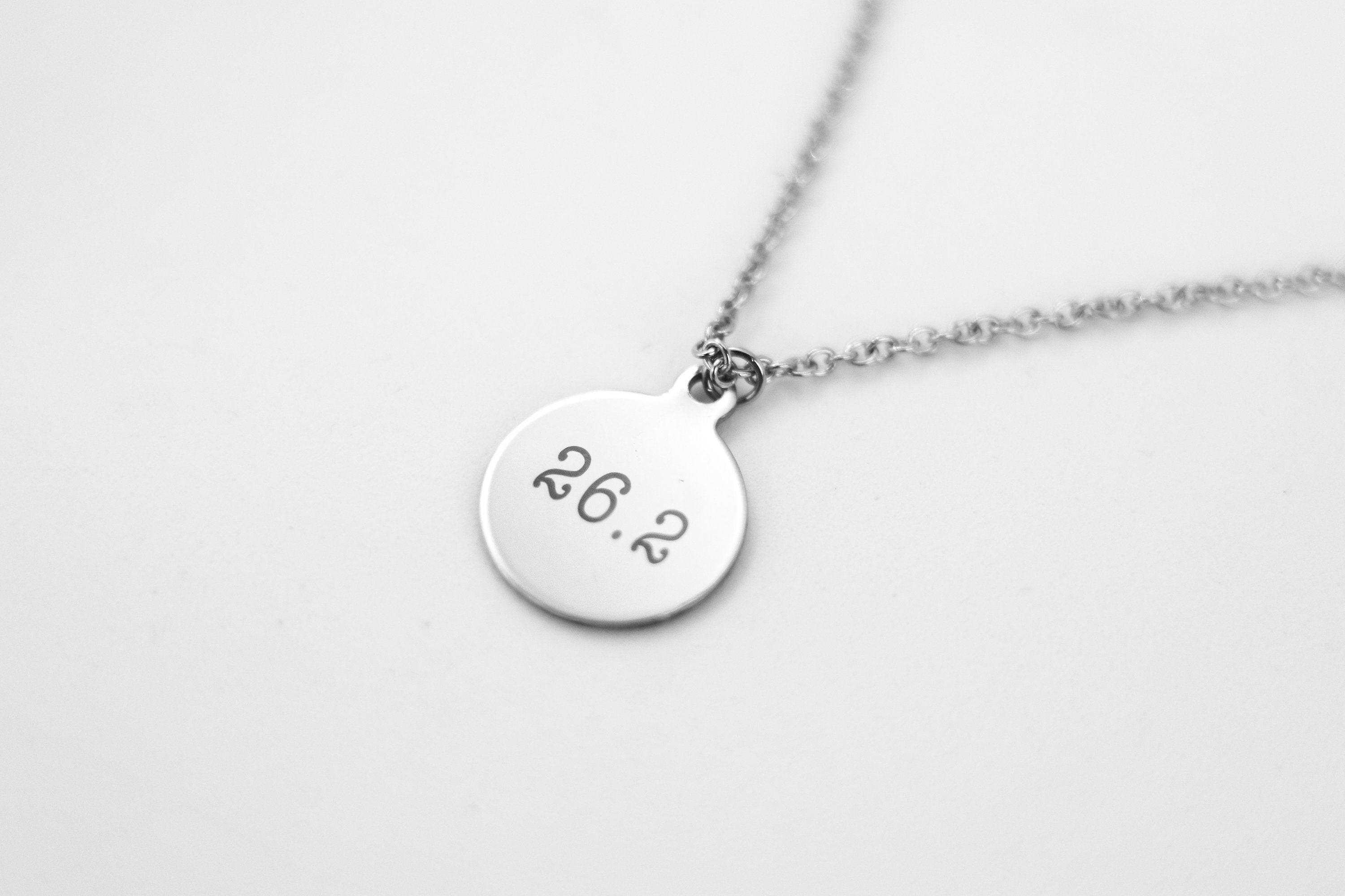 Marathon necklace for men 26.2 miles engraved runner Etsy