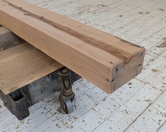 Wild Turkey Whiskey Wood Mantel Finished | Reclaimed Maple Fireplace Shelf | Bourbon Bar Decor | Solid Floating Beam 83" (#869)