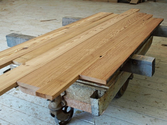 Spectacular Antique Heart Pine in Premium Grade Lumber.  Surface Planed & Ripped Edges for easy DIY Projects. Reclaimed Heart of Pine Boards