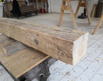 8"x9"x73 1/2" Hand Hewn Pine Beam, Farmhouse, Barnbeam, Cabin, Farmhouse, Rustic (#642)