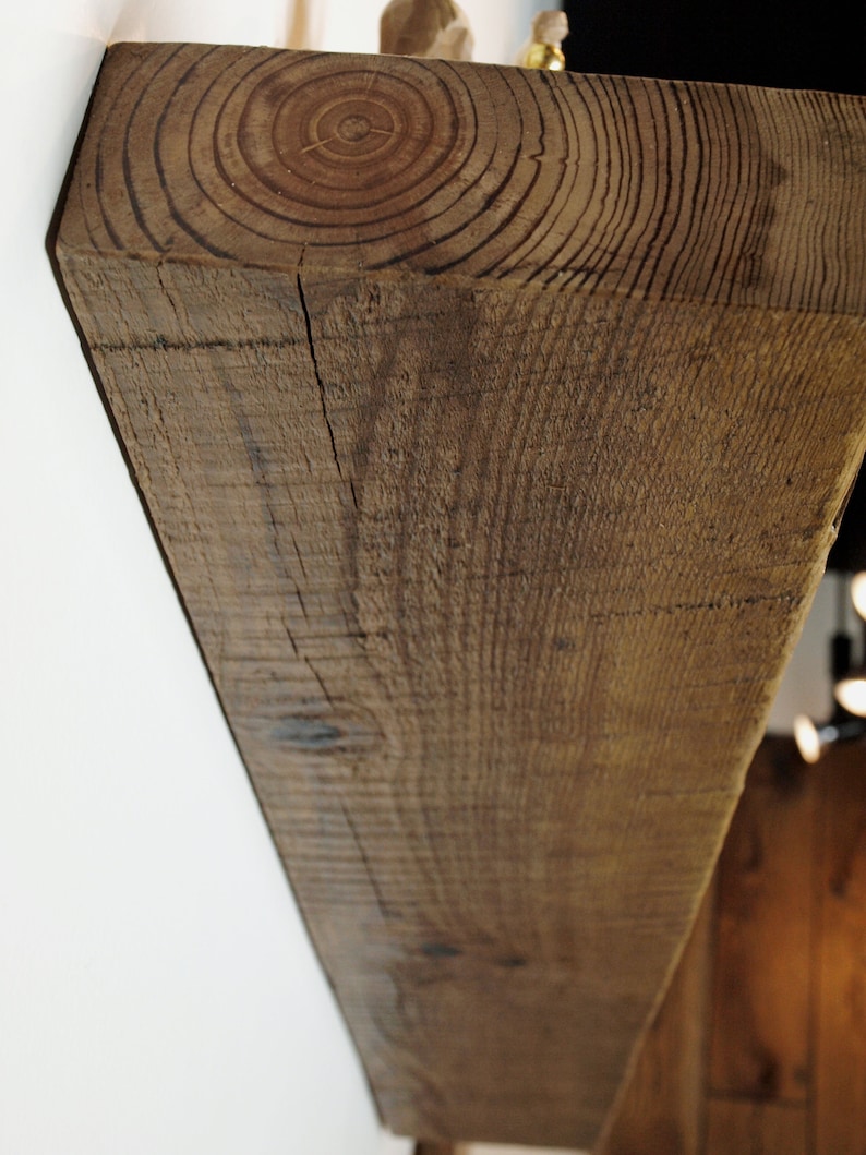 Rustic Reclaimed Pine Floating Shelf Shelves Antique Etsy