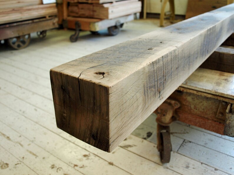 6 X 60 Reclaimed Barn Beam Oak Fireplace Image 0