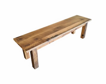 Rustic Reclaimed Oak Farm Bench