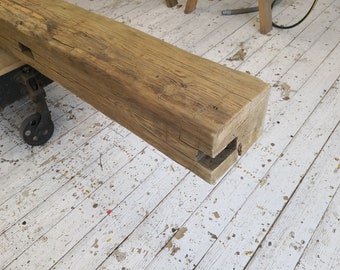 6"x8"x120" Hand Hewn Pine Beam, Farmhouse, Barnbeam, Cabin, Farmhouse, Rustic (#527)