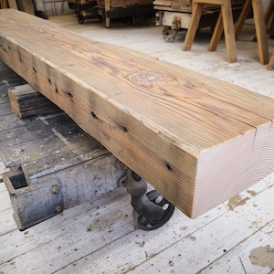 11 &quot;x 5 1/2 &quot;x different length Reclaimed Antique Douglas Fir Mantel, Shelf, Rustic, Farmhouse, Barnbeam (ORIGINAL)