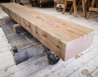 11 "x 5 1/2 "x different length Reclaimed Antique Douglas Fir Mantel, Shelf, Rustic, Farmhouse, Barnbeam (ORIGINAL)