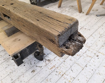 8 1/4"x8 1/2"x 82" Hand Hewn Oak Beam, Farmhouse, Barnbeam, Cabin, Farmhouse, Rustic (#541)